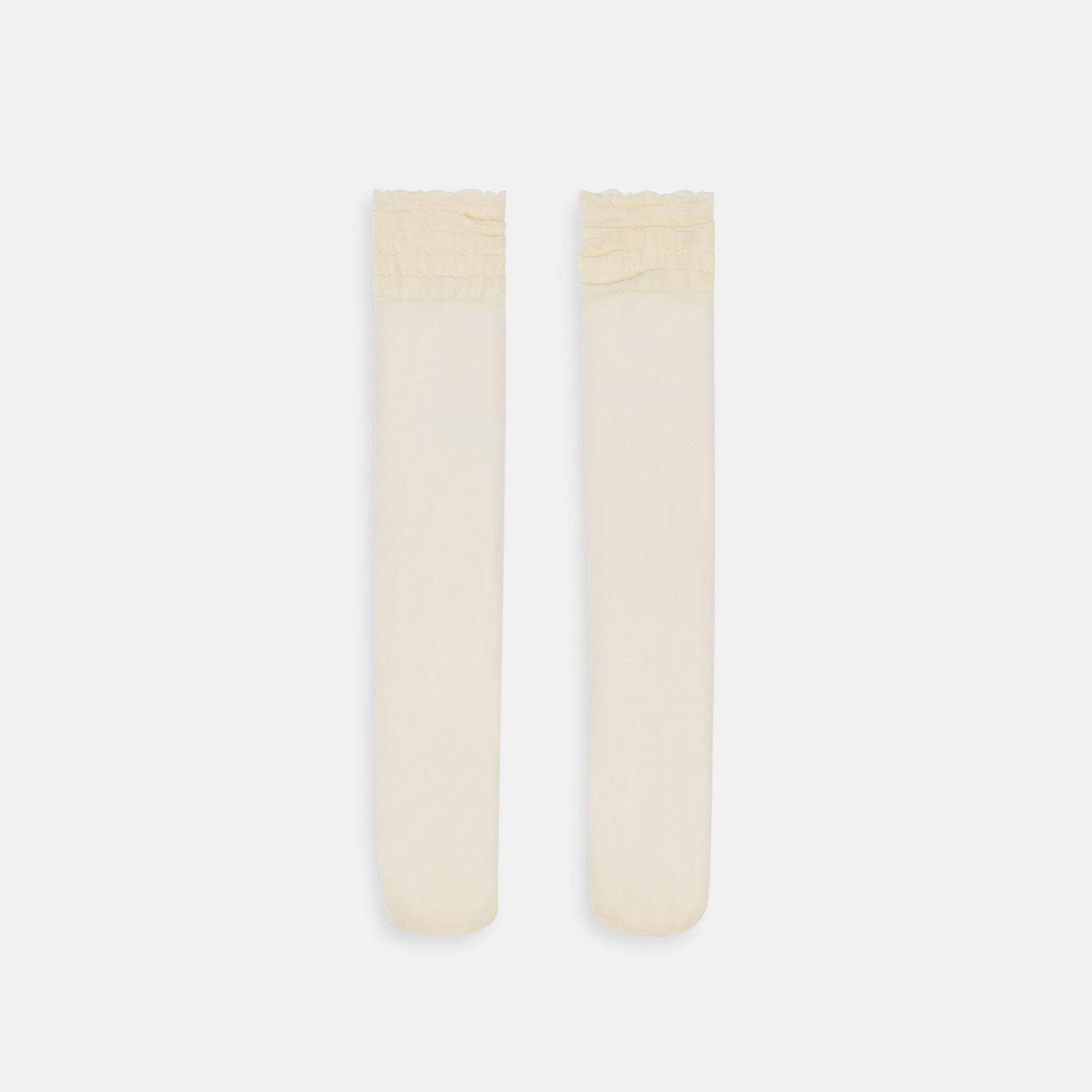 Ruffle Ivory Sheer Knee High Socks - Dolce Vita