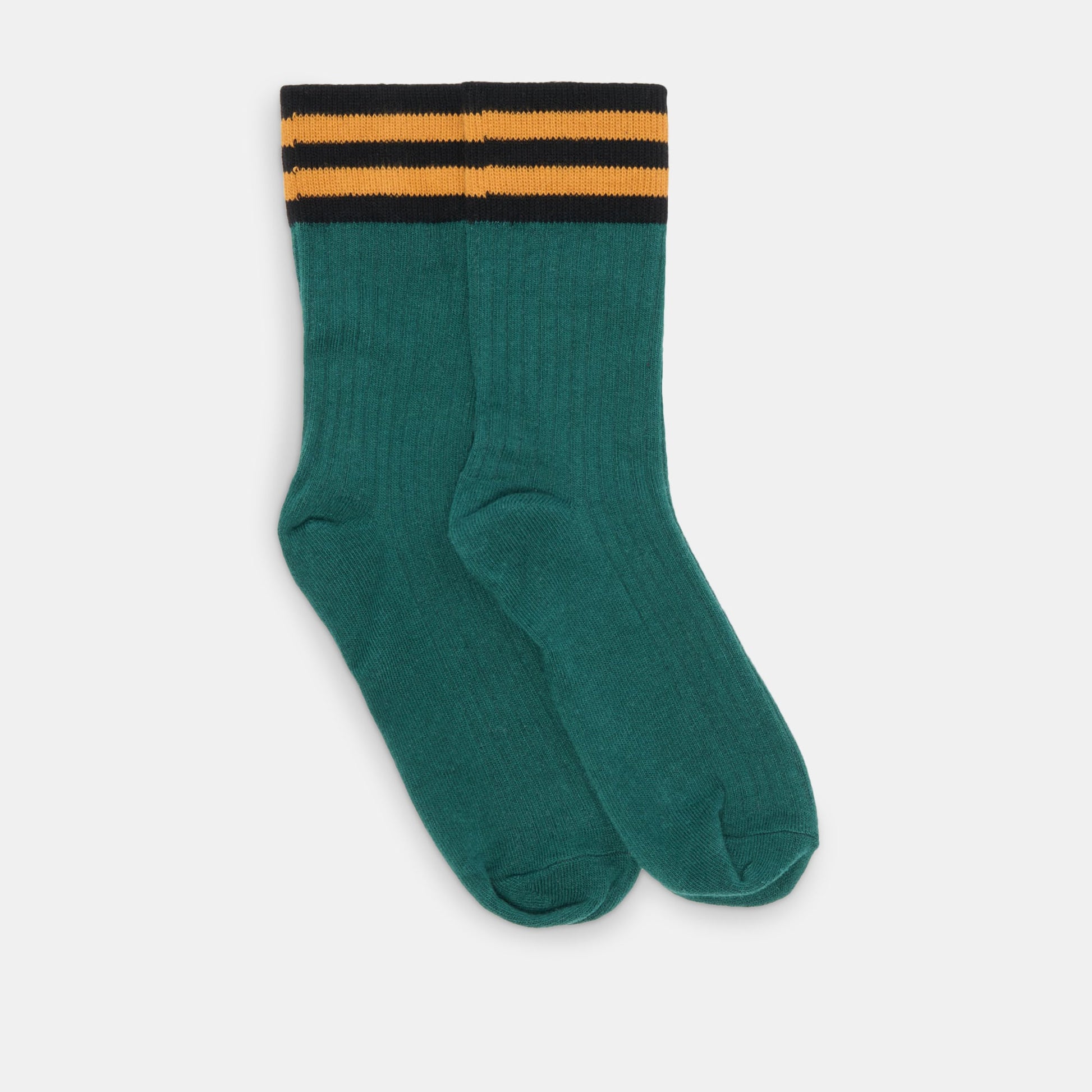 Multi Stripe Green Crew Socks - Dolce Vita