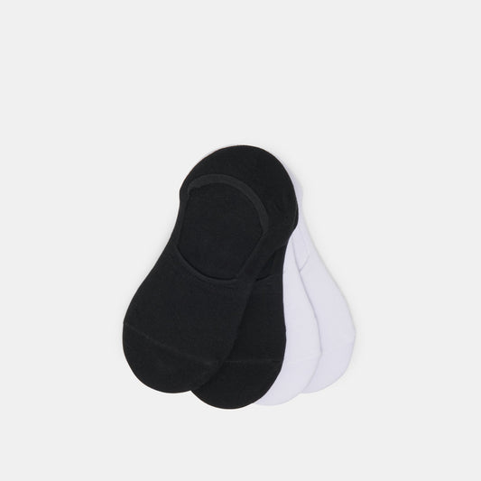 4 PACK NO SHOW SOCKS BLACK WHITE - Dolce Vita