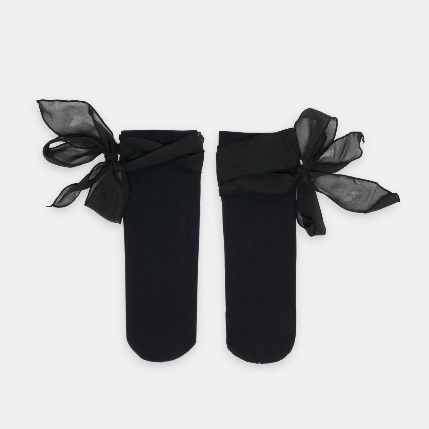 Tie Bow Black Anklet Socks - Dolce Vita