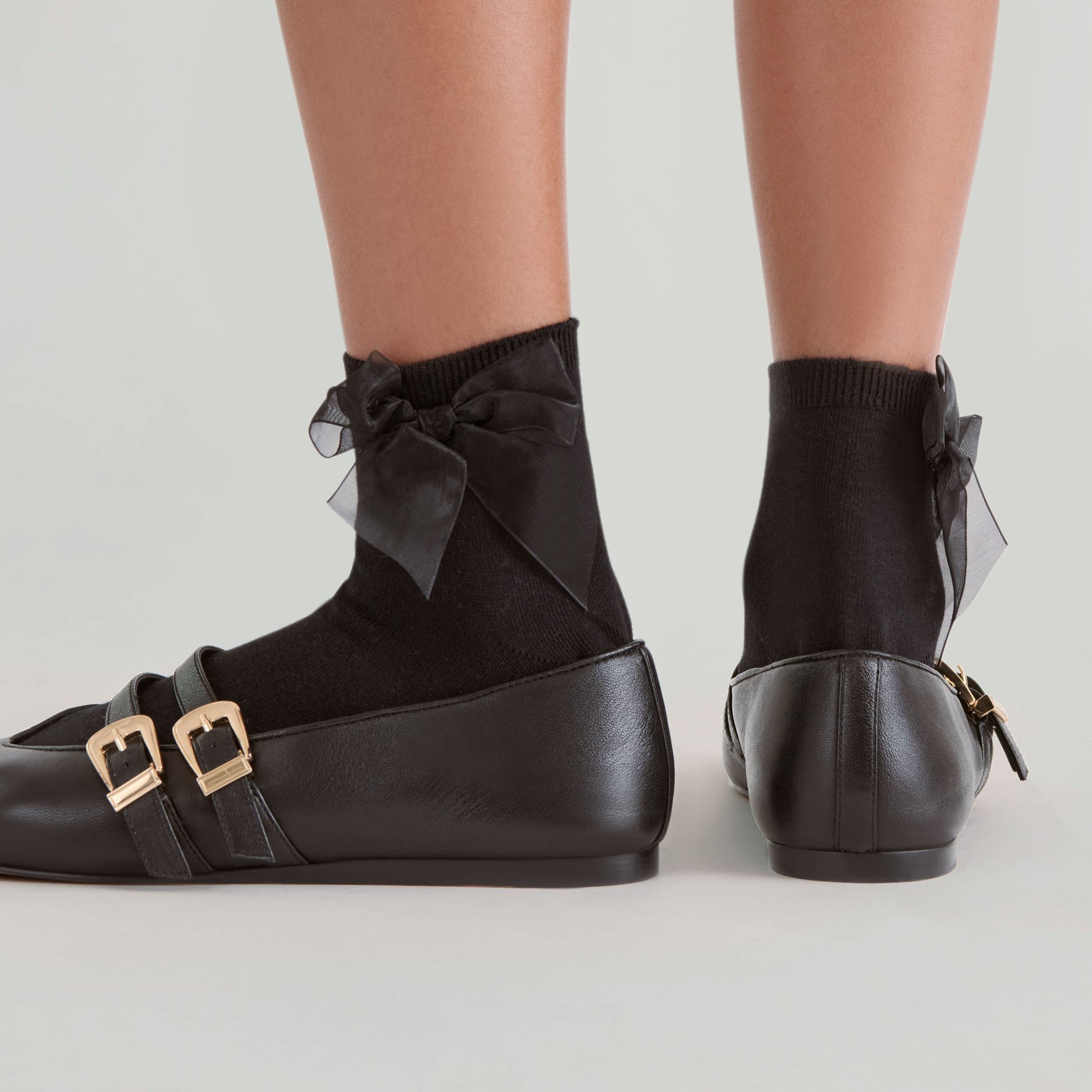 Bow Black Anklet Socks - Dolce Vita