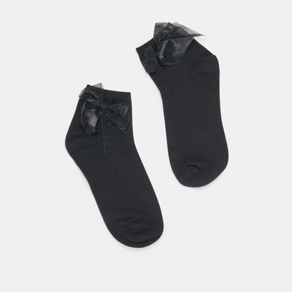 Bow Black Anklet Socks - Dolce Vita