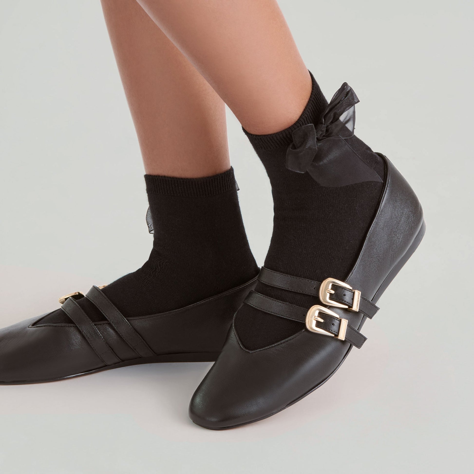Bow Black Anklet Socks - Dolce Vita