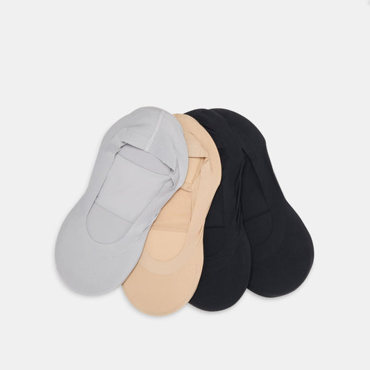 4 Pack No-Show Multi Cushioned Socks - Dolce Vita