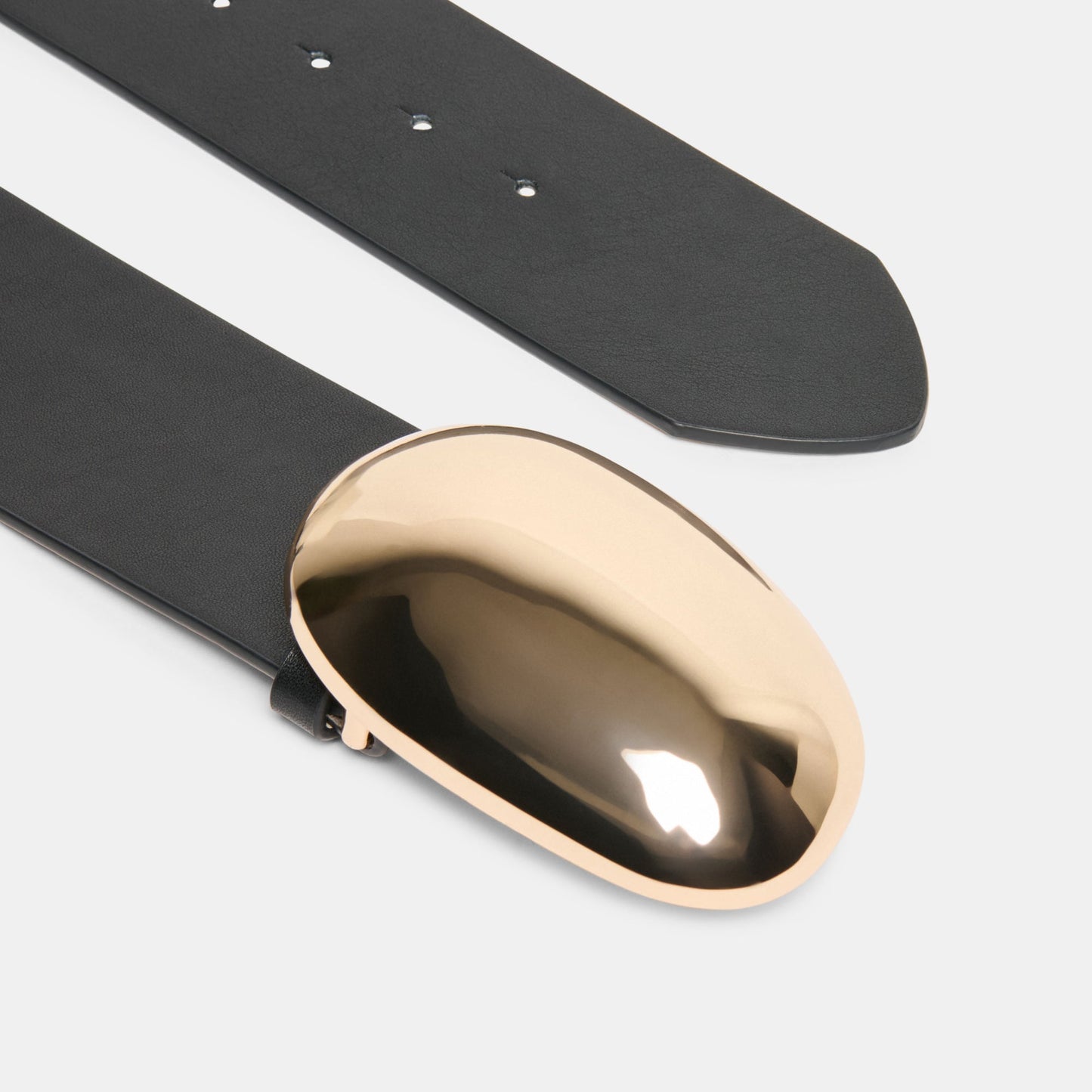 Bubble Black Gold Buckle Belt - Dolce Vita