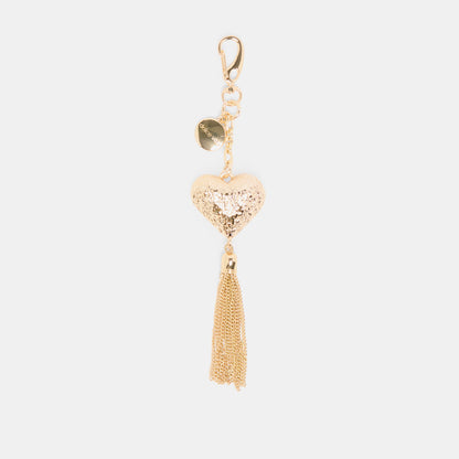 Heart Tassel Gold Bag Charm - Dolce Vita