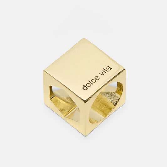Scarf Ring Gold Bag Charm - Dolce Vita
