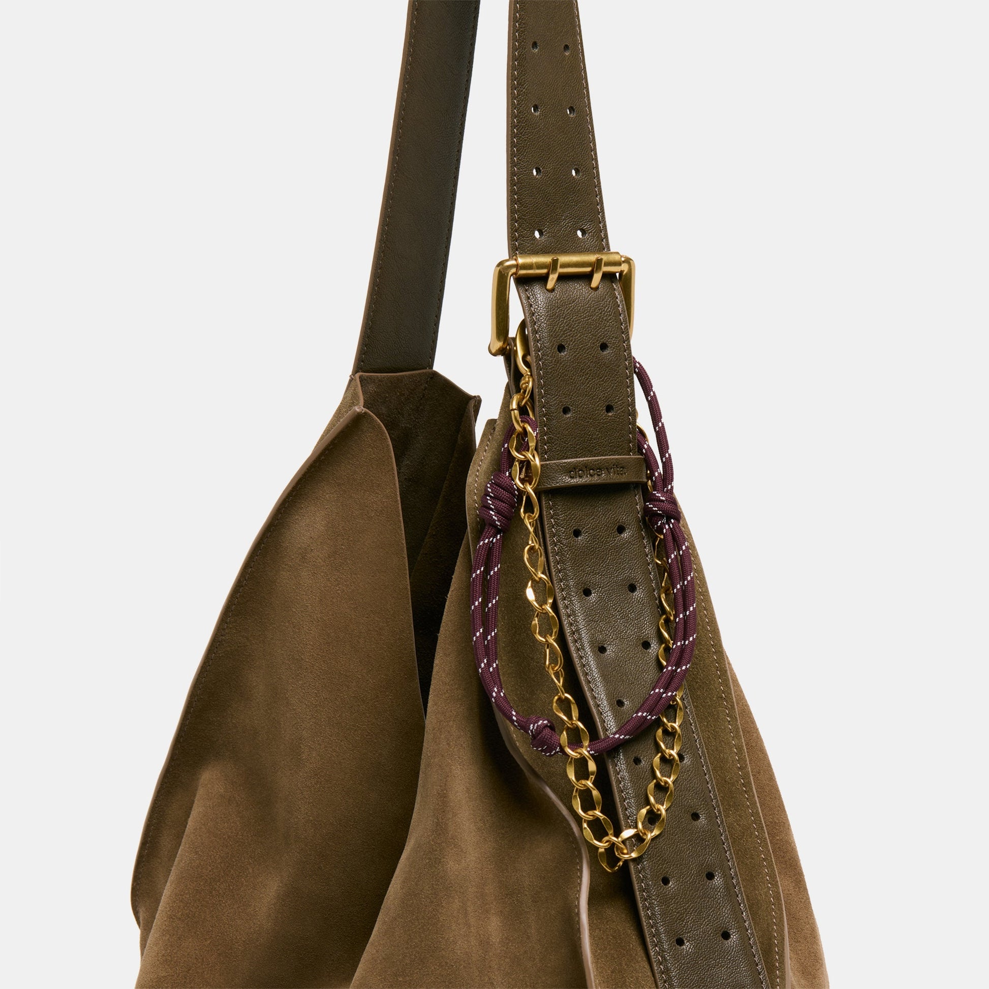 Rope + Chain Burgundy Multi Bag Charm - Dolce Vita