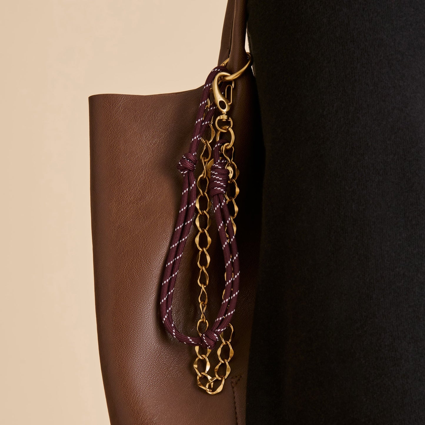 Rope + Chain Burgundy Multi Bag Charm - Dolce Vita