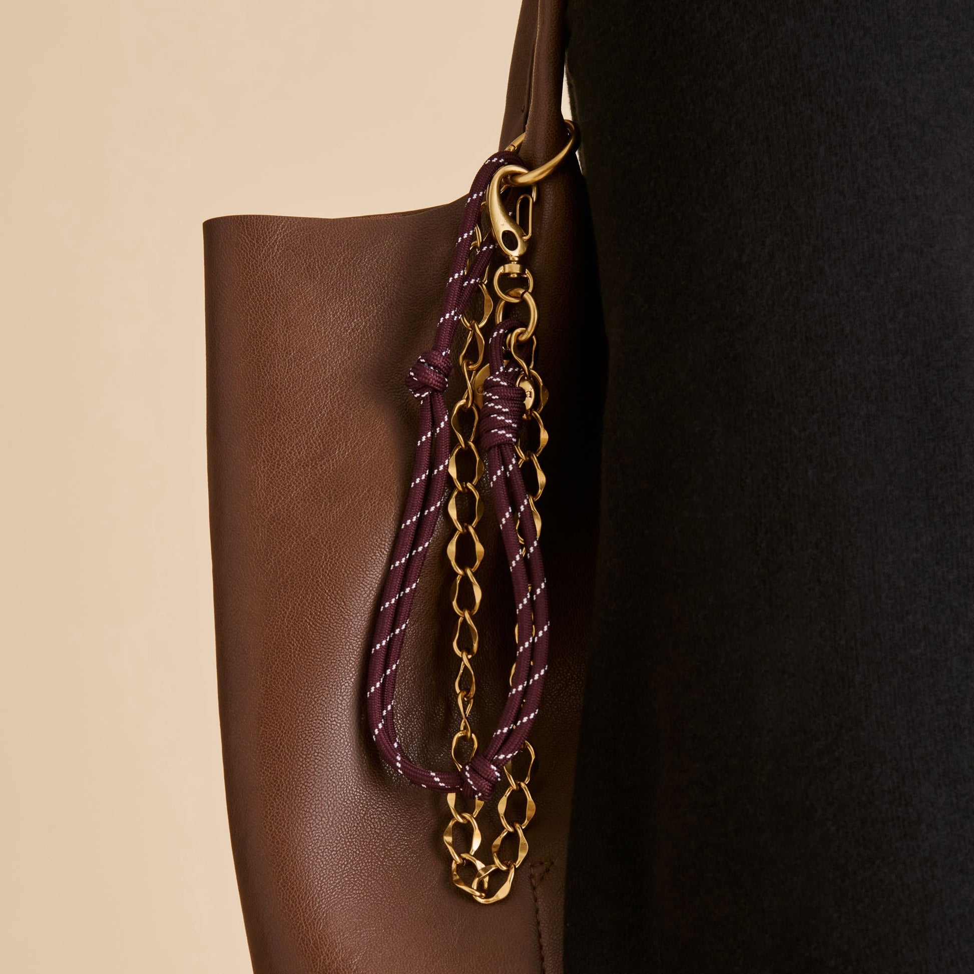 Rope + Chain Burgundy Multi Bag Charm - Dolce Vita