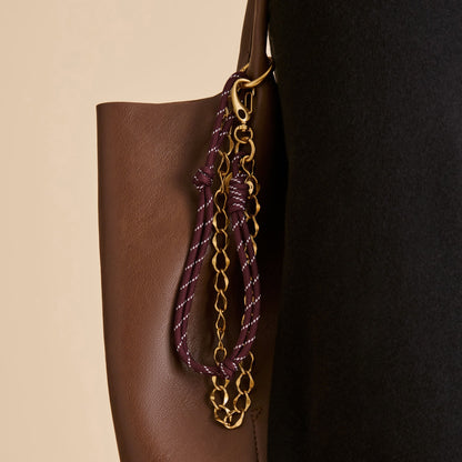 Rope + Chain Burgundy Multi Bag Charm - Dolce Vita