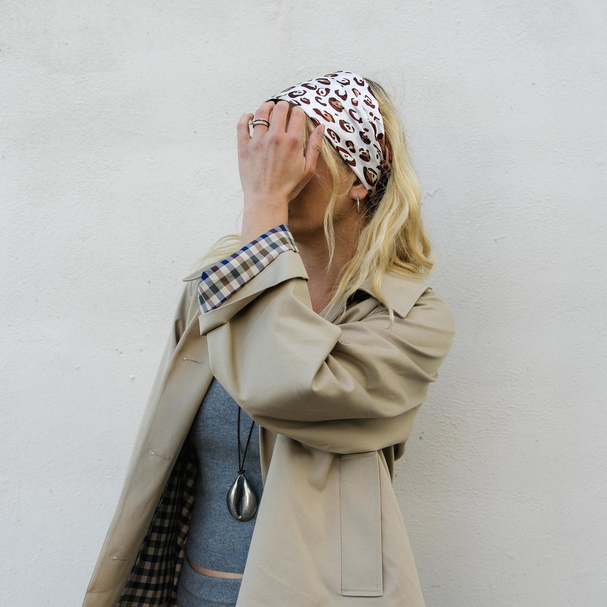 Animal Print Brown Multi Silk Scarf - Dolce Vita