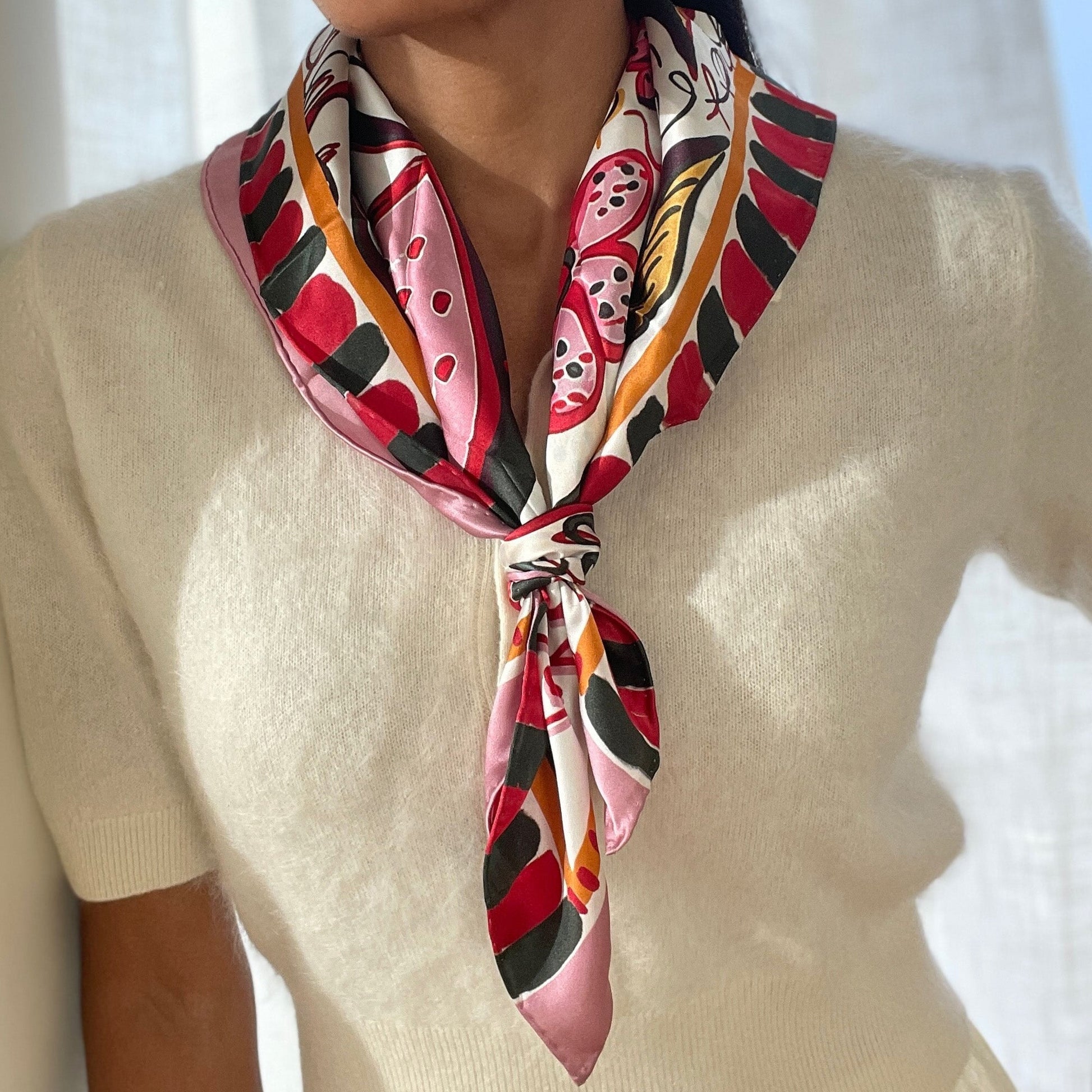 Fruit Pink Multi Scarf - Dolce Vita