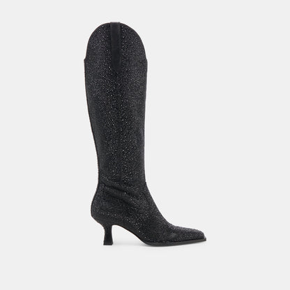 ARIANA CRYSTAL BOOTS BLACK METALLIC CRYSTAL - Dolce Vita