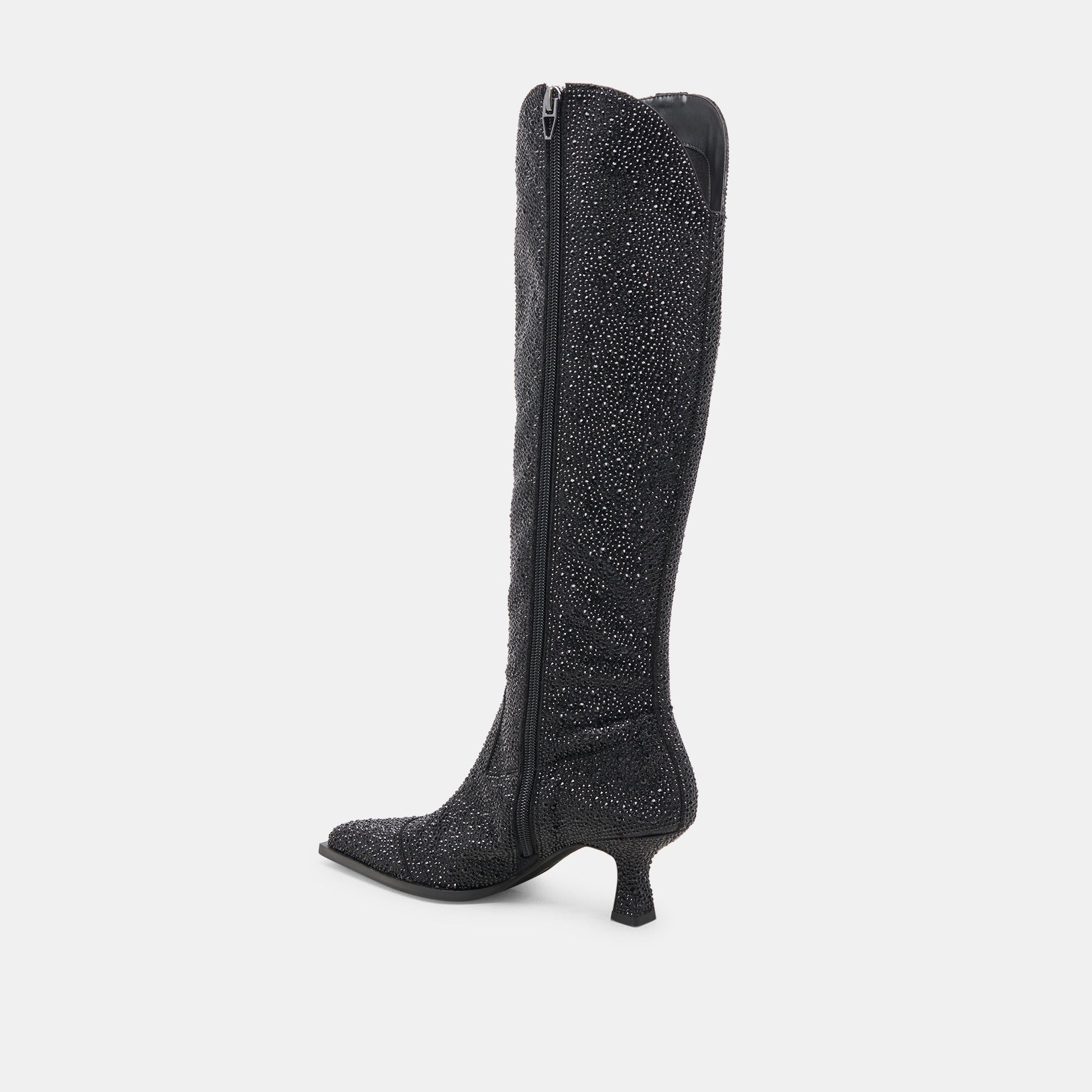 ARIANA CRYSTAL BOOTS BLACK METALLIC CRYSTAL - Dolce Vita