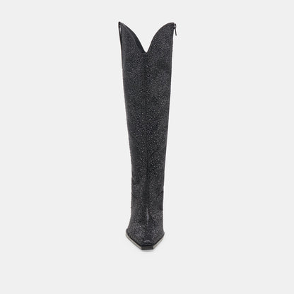 ARIANA CRYSTAL BOOTS BLACK METALLIC CRYSTAL - Dolce Vita