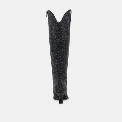 ARIANA CRYSTAL BOOTS BLACK METALLIC CRYSTAL - Dolce Vita