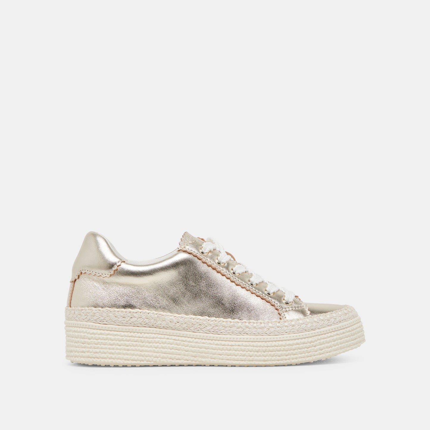 LENNIX SNEAKERS LIGHT GOLD METALLIC LEATHER - Dolce Vita