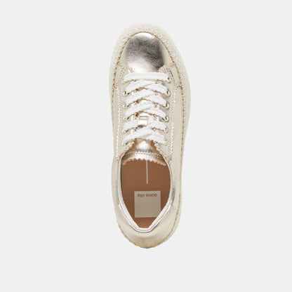 LENNIX SNEAKERS LIGHT GOLD METALLIC LEATHER - Dolce Vita