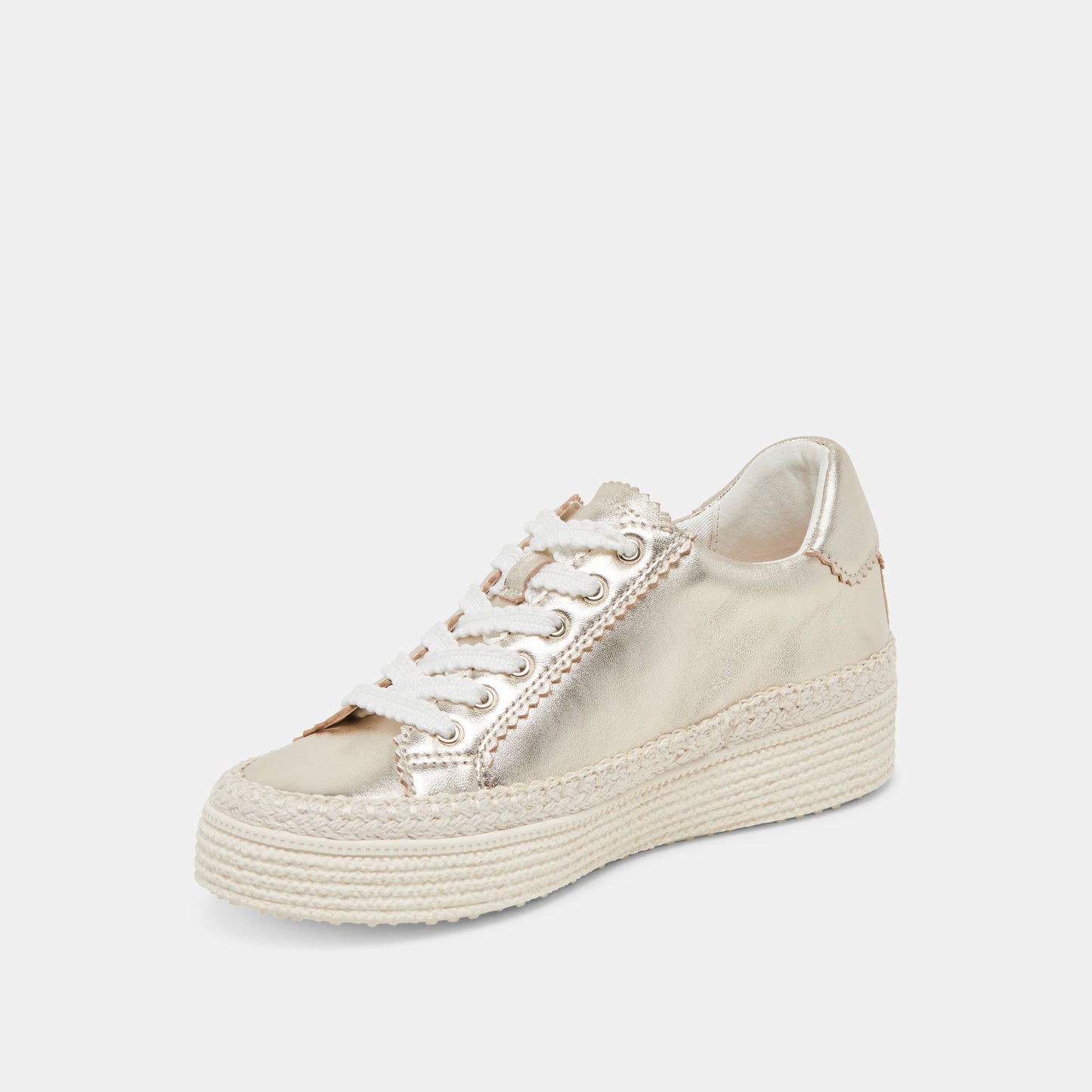 LENNIX SNEAKERS LIGHT GOLD METALLIC LEATHER - Dolce Vita