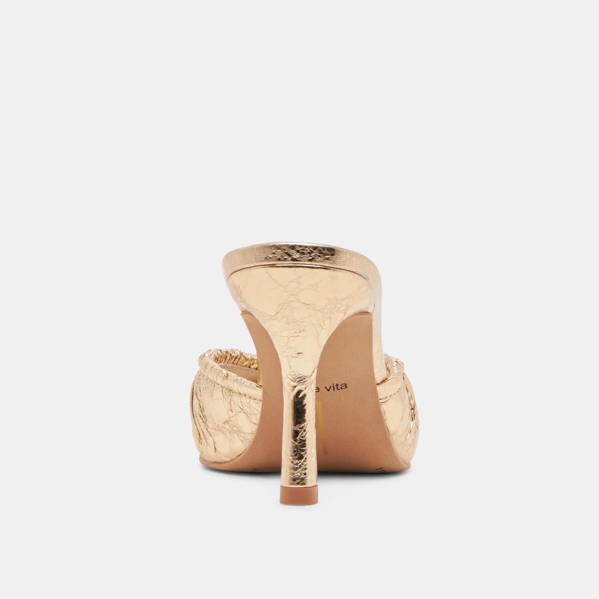 KAIRI HEELS GOLD DISTRESSED LEATHER - Dolce Vita