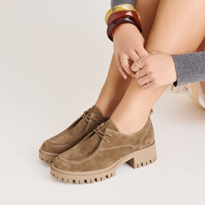 Milza Olive Suede Loafers - Dolce Vita