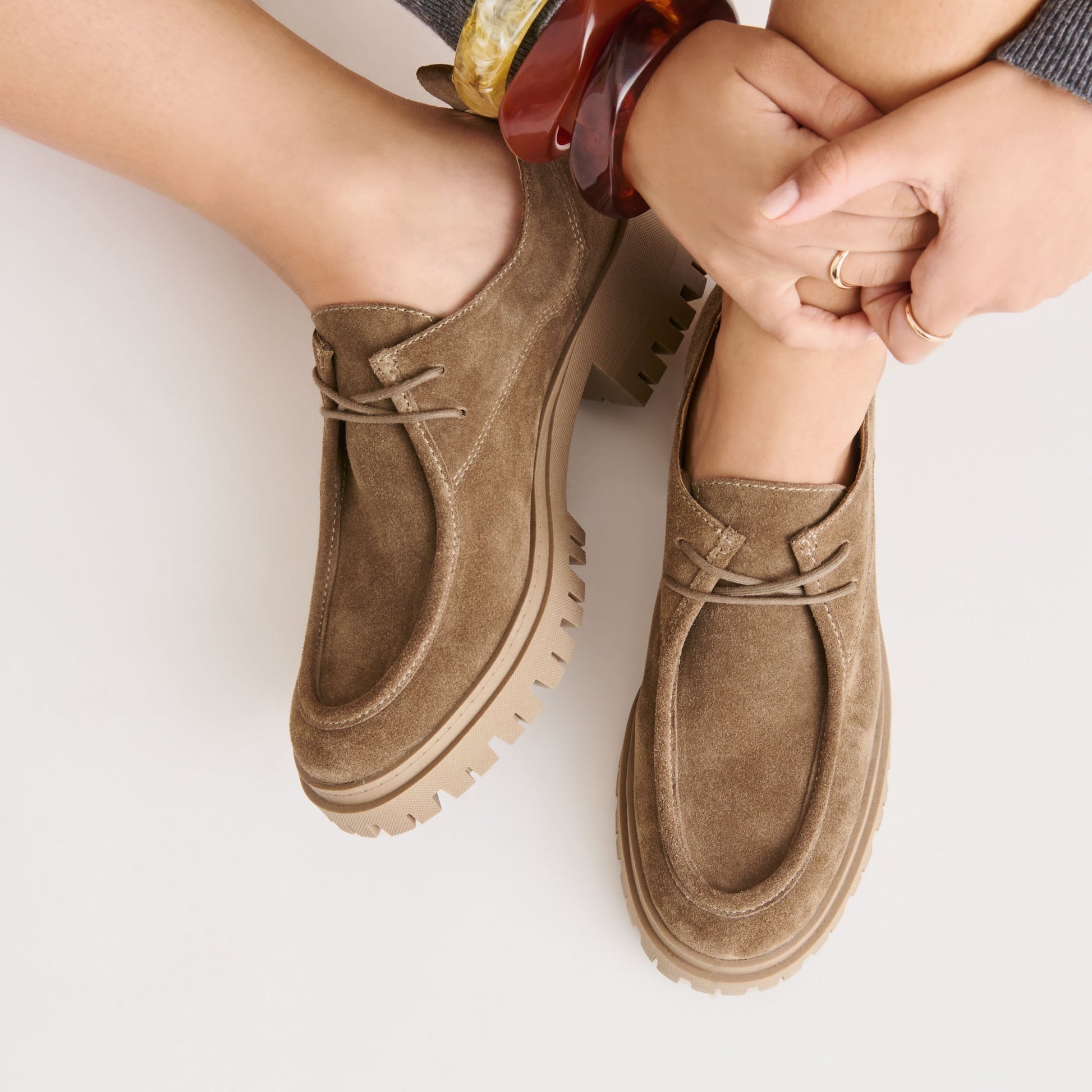 Milza Olive Suede Loafers - Dolce Vita