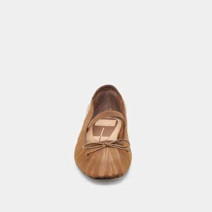 Raeven Mid Brown Tulle Ballet Flats - Dolce Vita