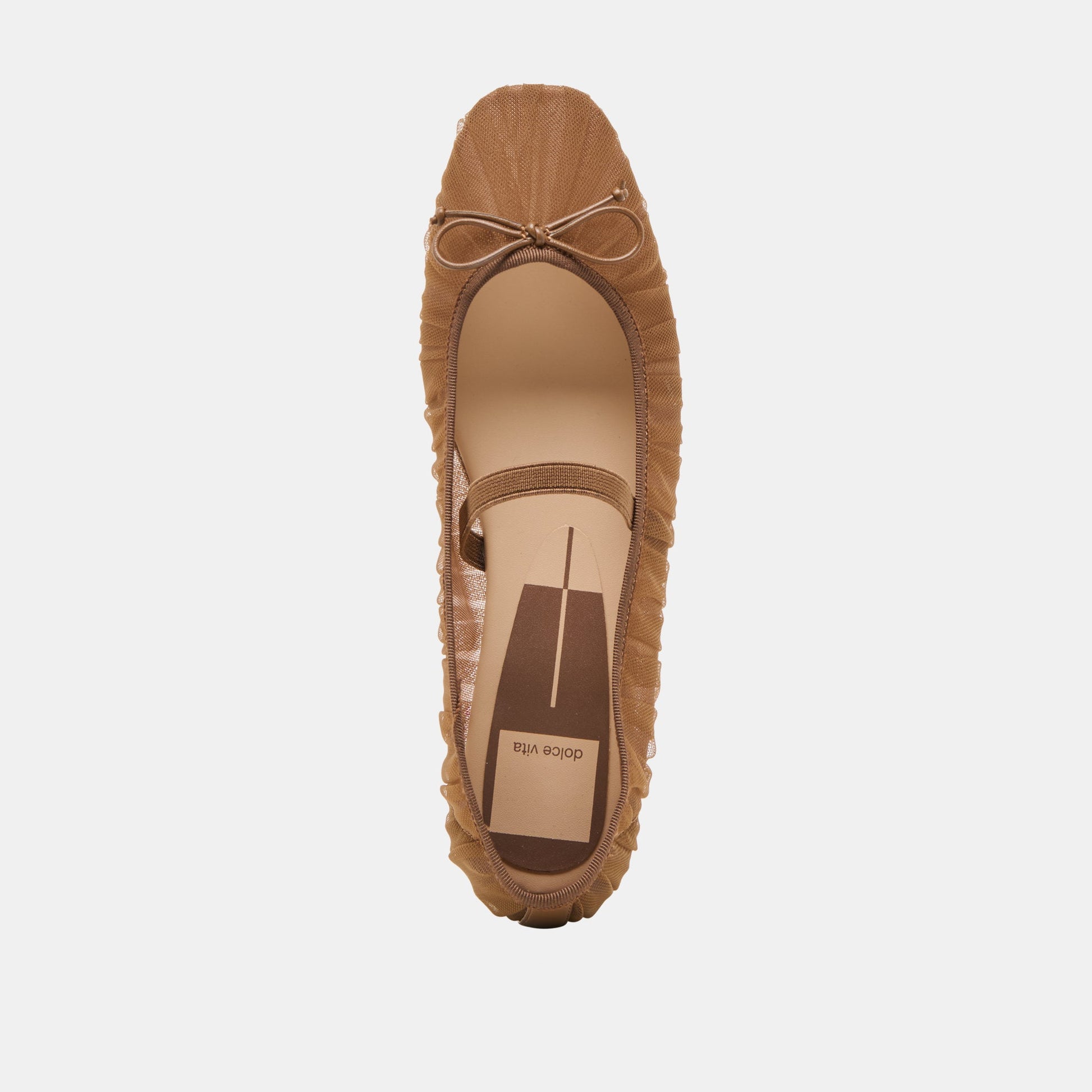 Raeven Mid Brown Tulle Ballet Flats - Dolce Vita