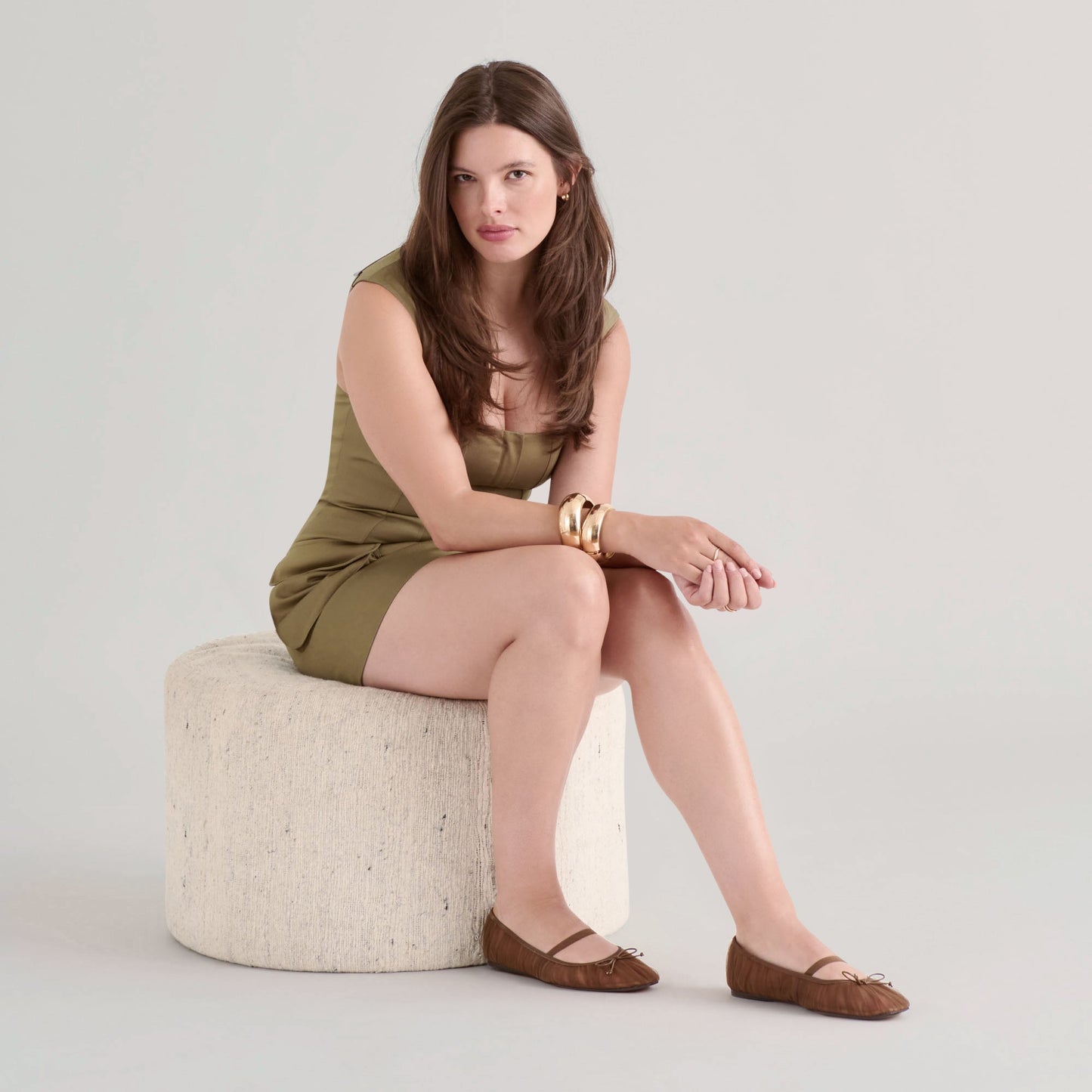 Raeven Mid Brown Tulle Ballet Flats - Dolce Vita