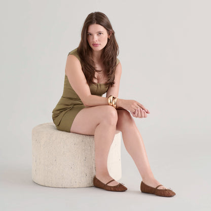 Raeven Mid Brown Tulle Ballet Flats - Dolce Vita