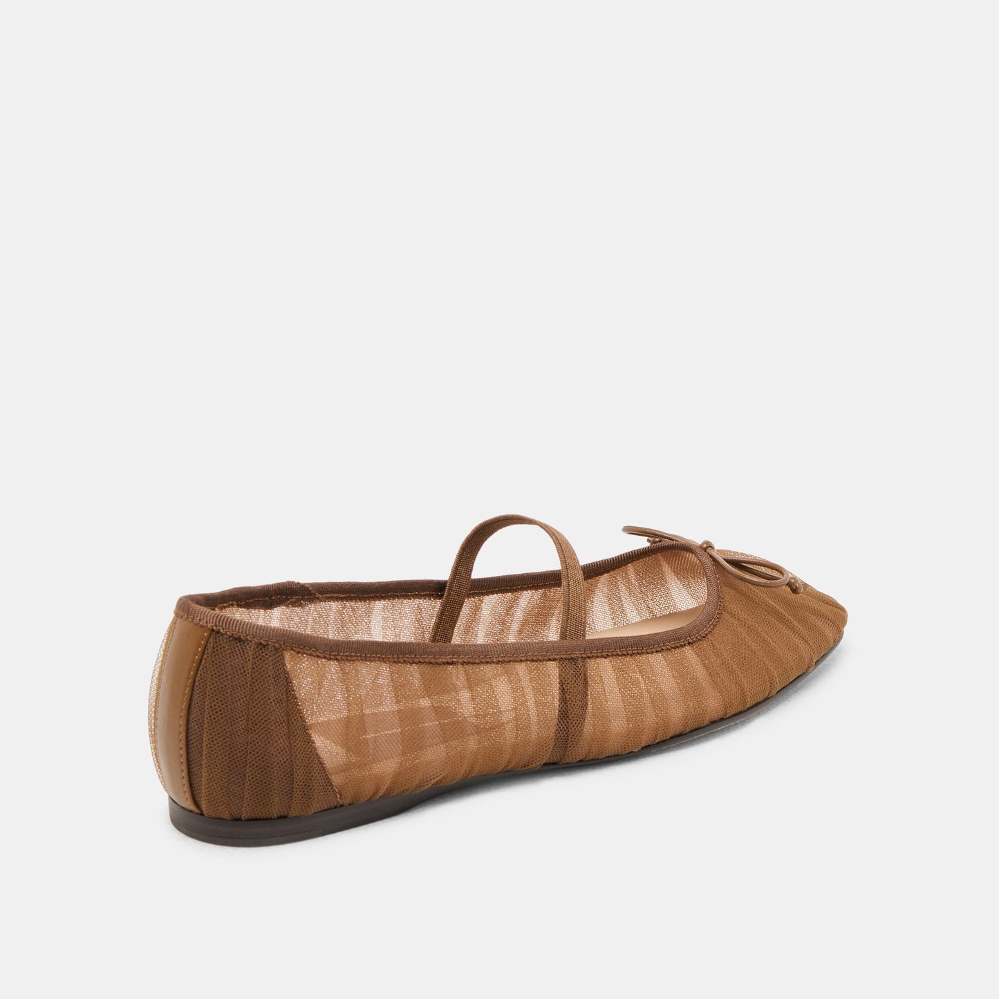 Raeven Mid Brown Tulle Ballet Flats - Dolce Vita