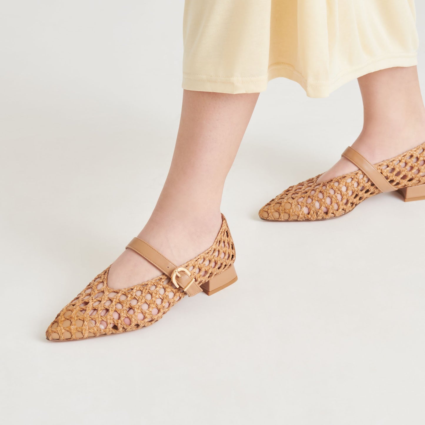 CATY BALLET FLATS NATURAL WOVEN - Dolce Vita