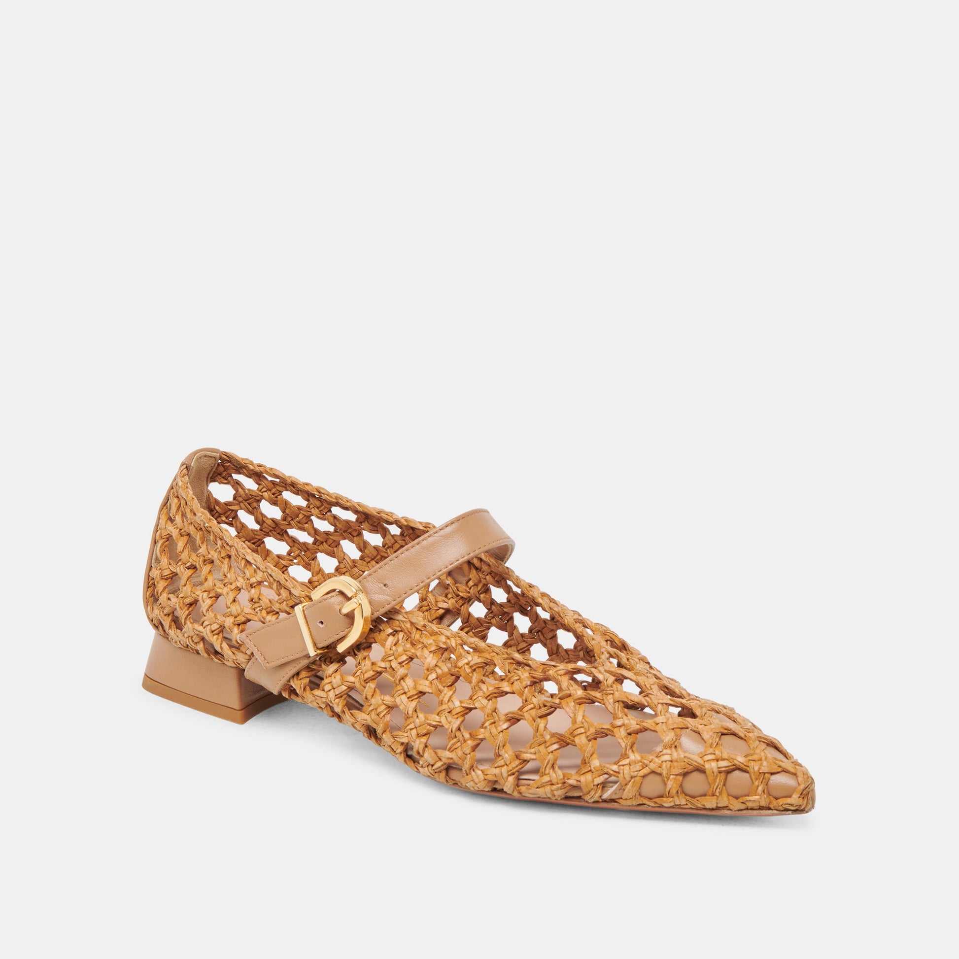 CATY BALLET FLATS NATURAL WOVEN - Dolce Vita