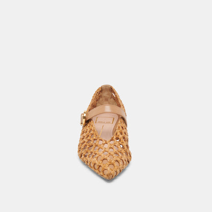 CATY BALLET FLATS NATURAL WOVEN - Dolce Vita