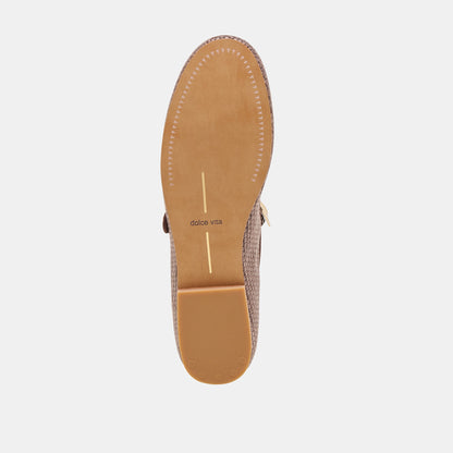 RELAN BALLET FLATS WALNUT RAFFIA - Dolce Vita