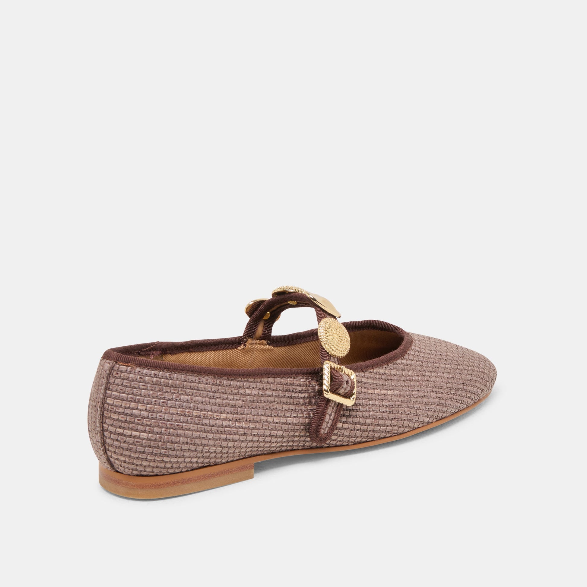 RELAN BALLET FLATS WALNUT RAFFIA - Dolce Vita