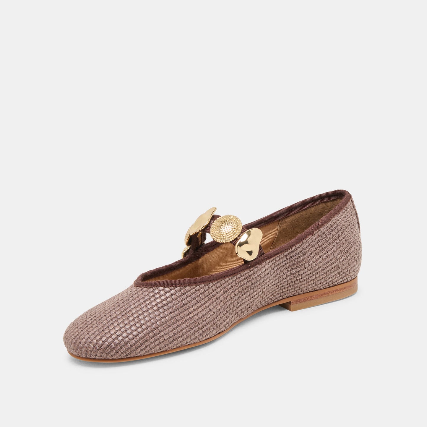 RELAN BALLET FLATS WALNUT RAFFIA - Dolce Vita