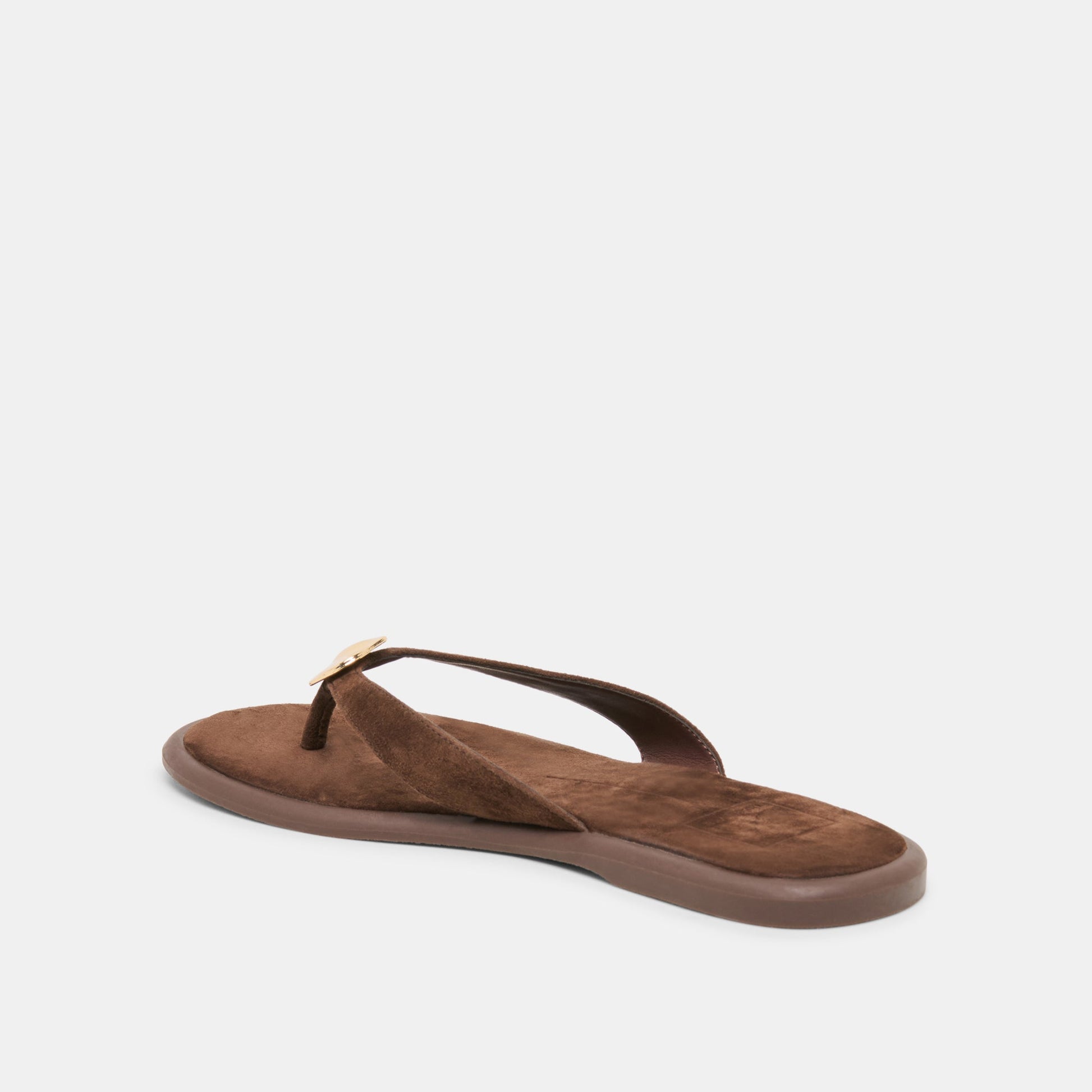 Jaina Dk Brown Suede Sandals - Dolce Vita