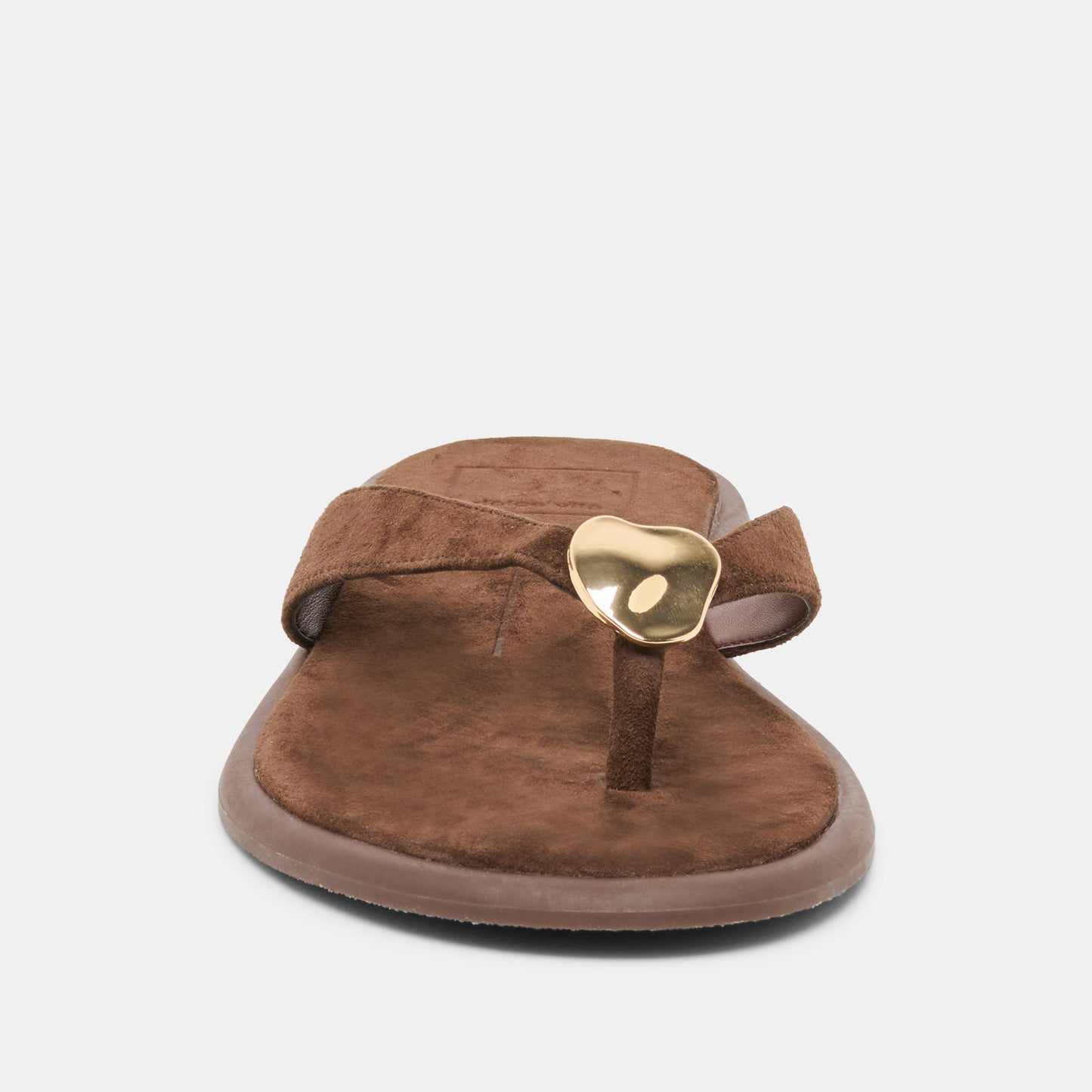 Jaina Dk Brown Suede Sandals - Dolce Vita