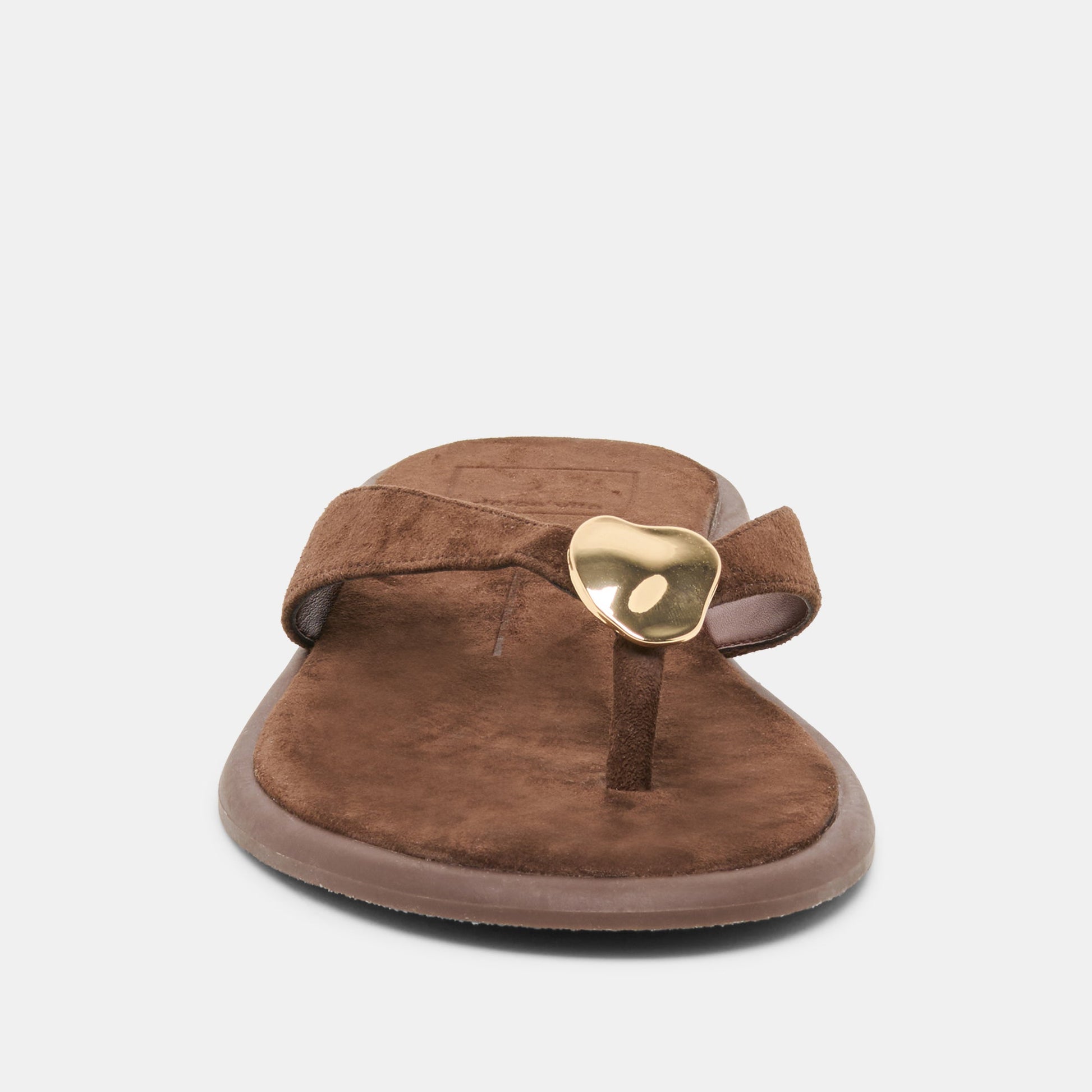 Jaina Dk Brown Suede Sandals - Dolce Vita