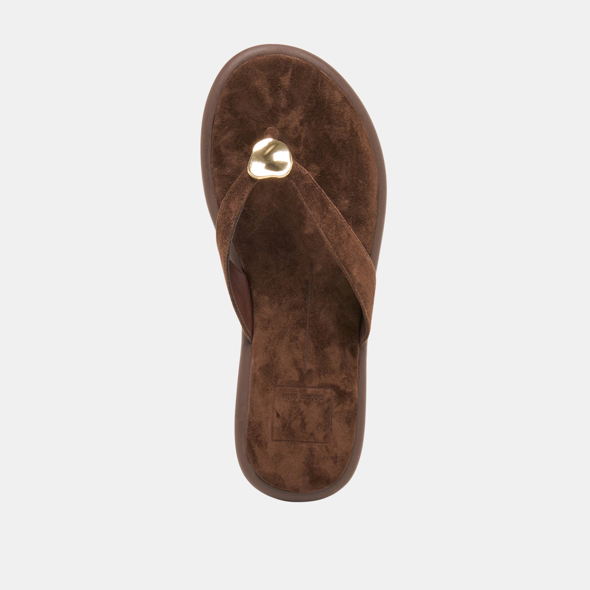 Jaina Dk Brown Suede Sandals - Dolce Vita