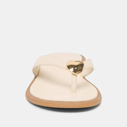 Jaina Bone Leather Sandals - Dolce Vita