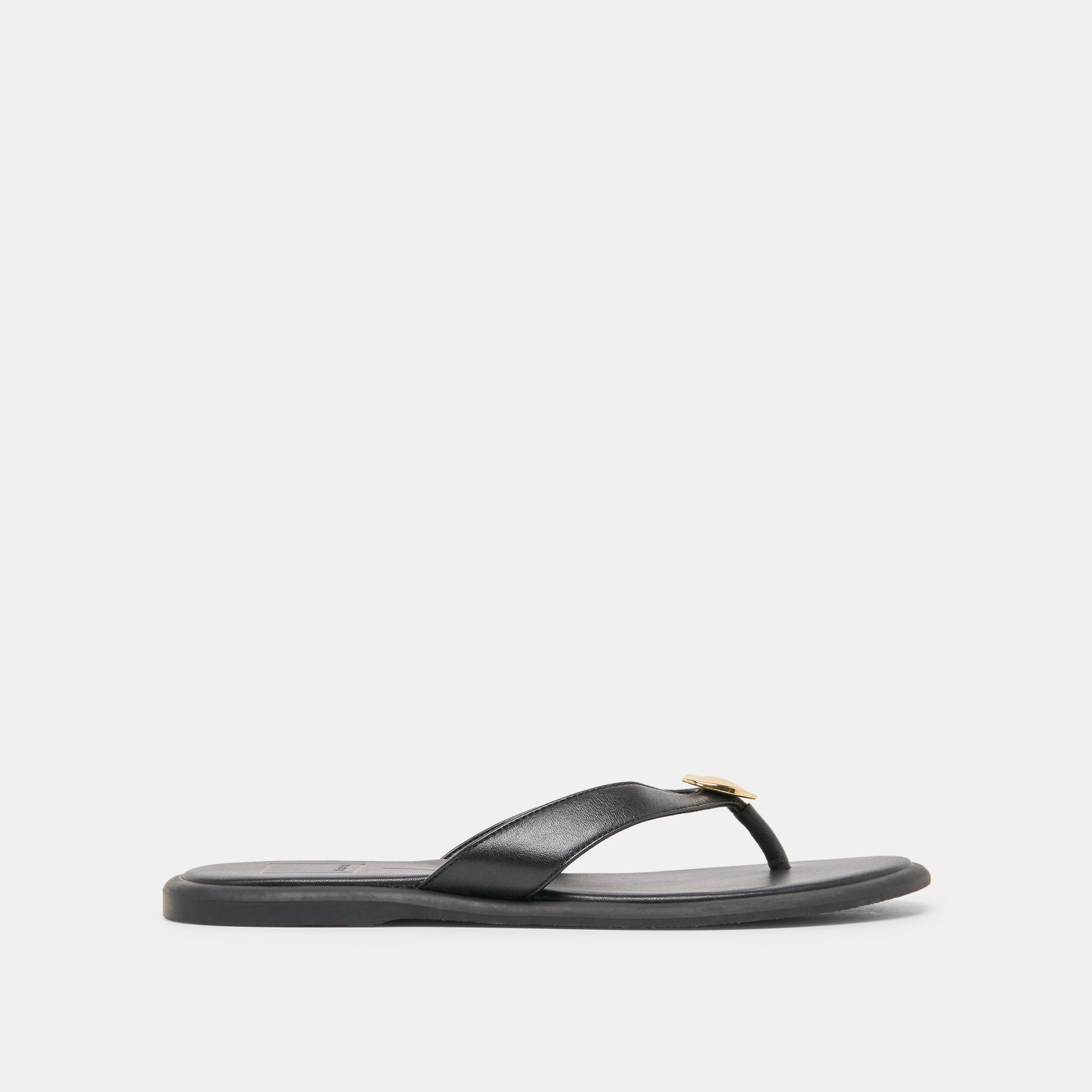 Jaina Black Leather Sandals - Dolce Vita