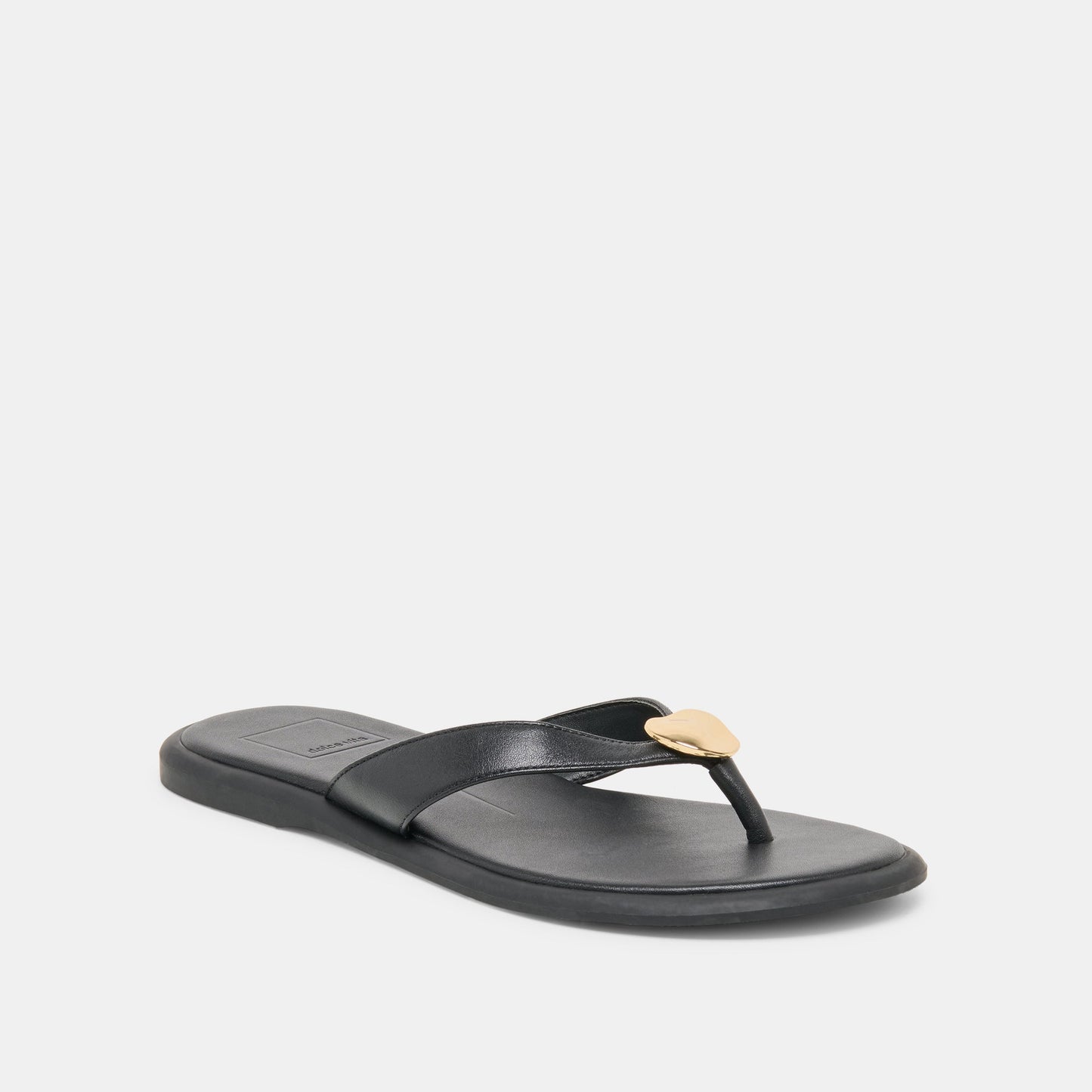 Jaina Black Leather Sandals - Dolce Vita