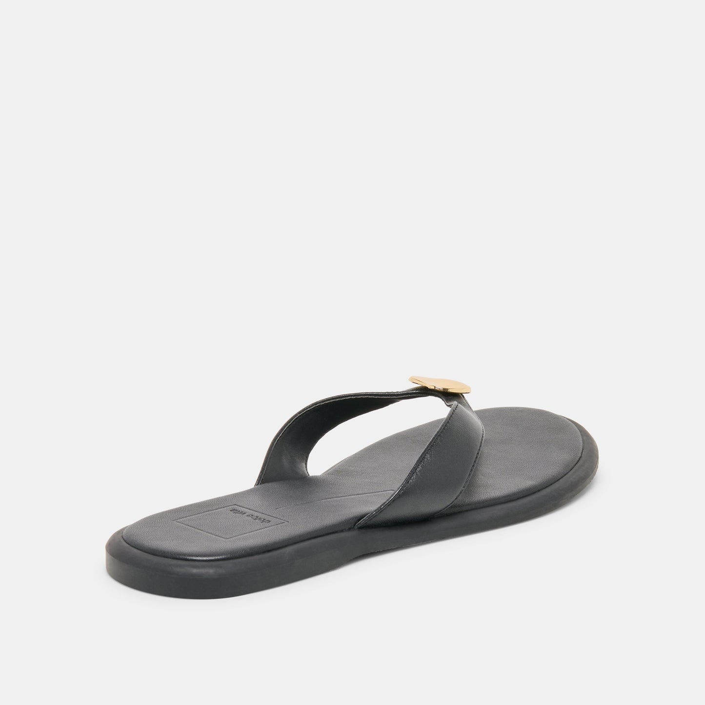 Jaina Black Leather Sandals - Dolce Vita