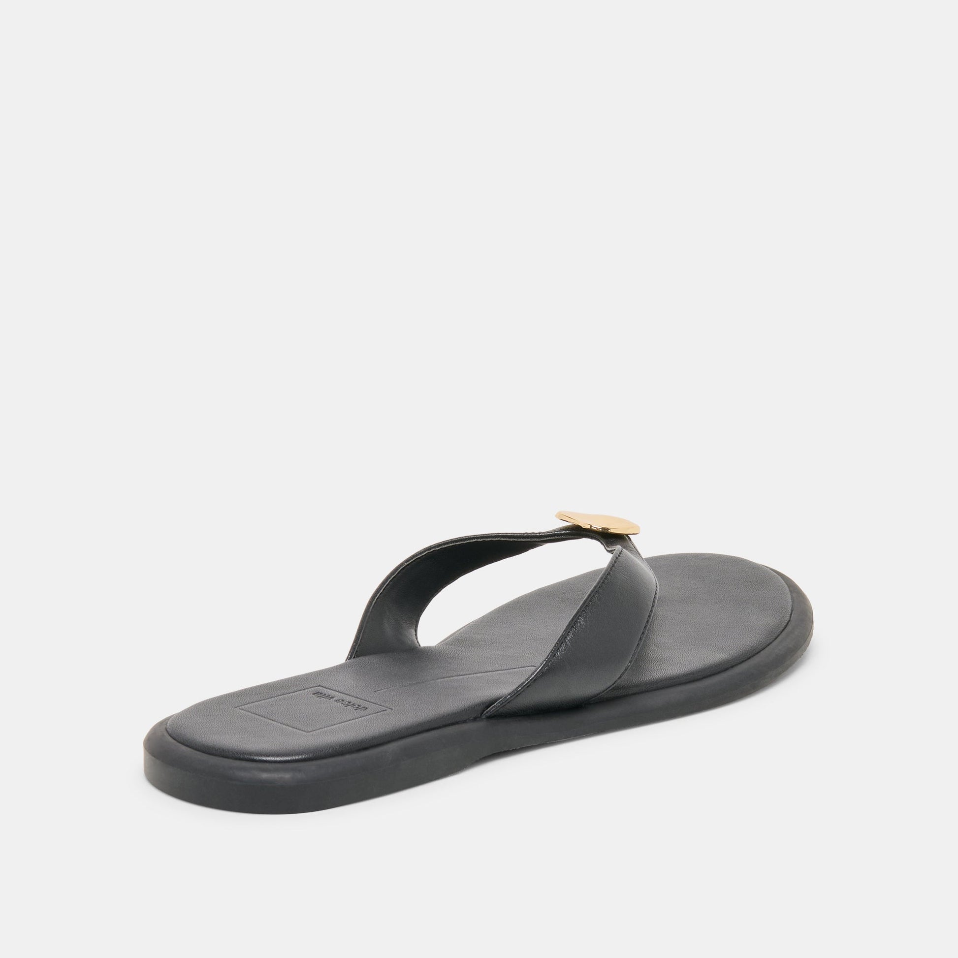 Jaina Black Leather Sandals - Dolce Vita