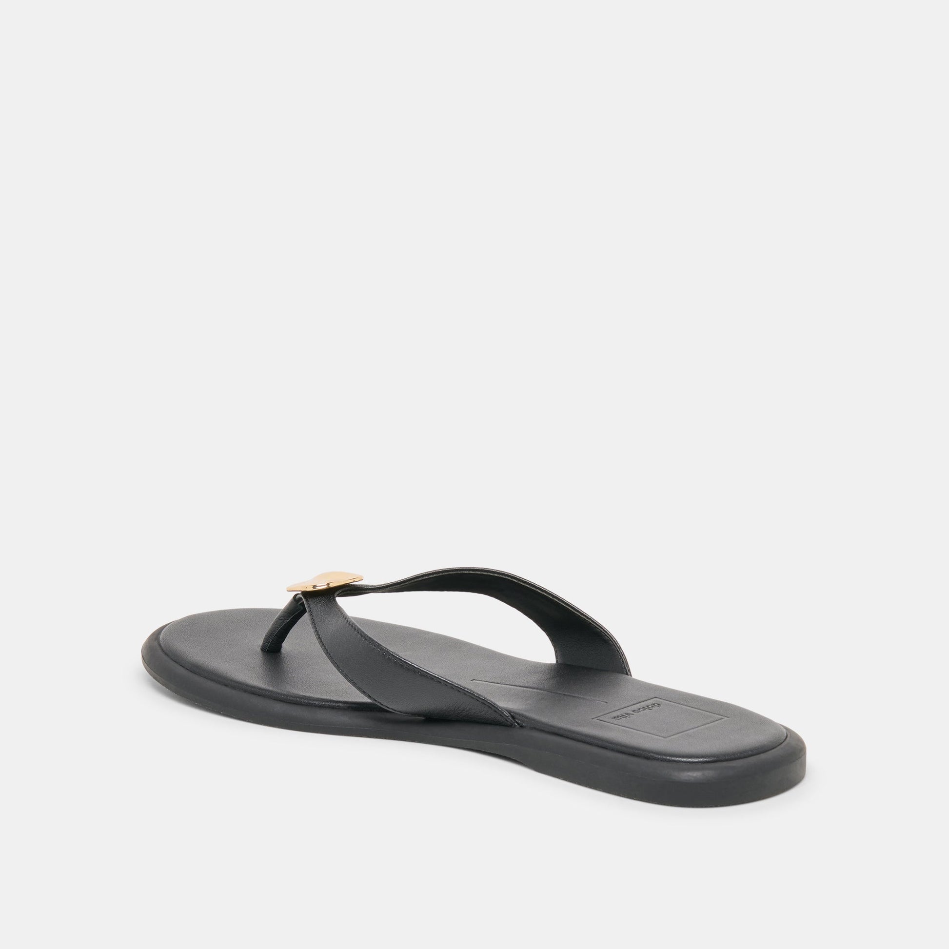 Jaina Black Leather Sandals - Dolce Vita