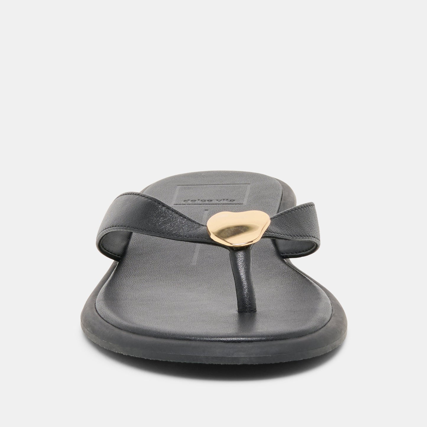 Jaina Black Leather Sandals - Dolce Vita