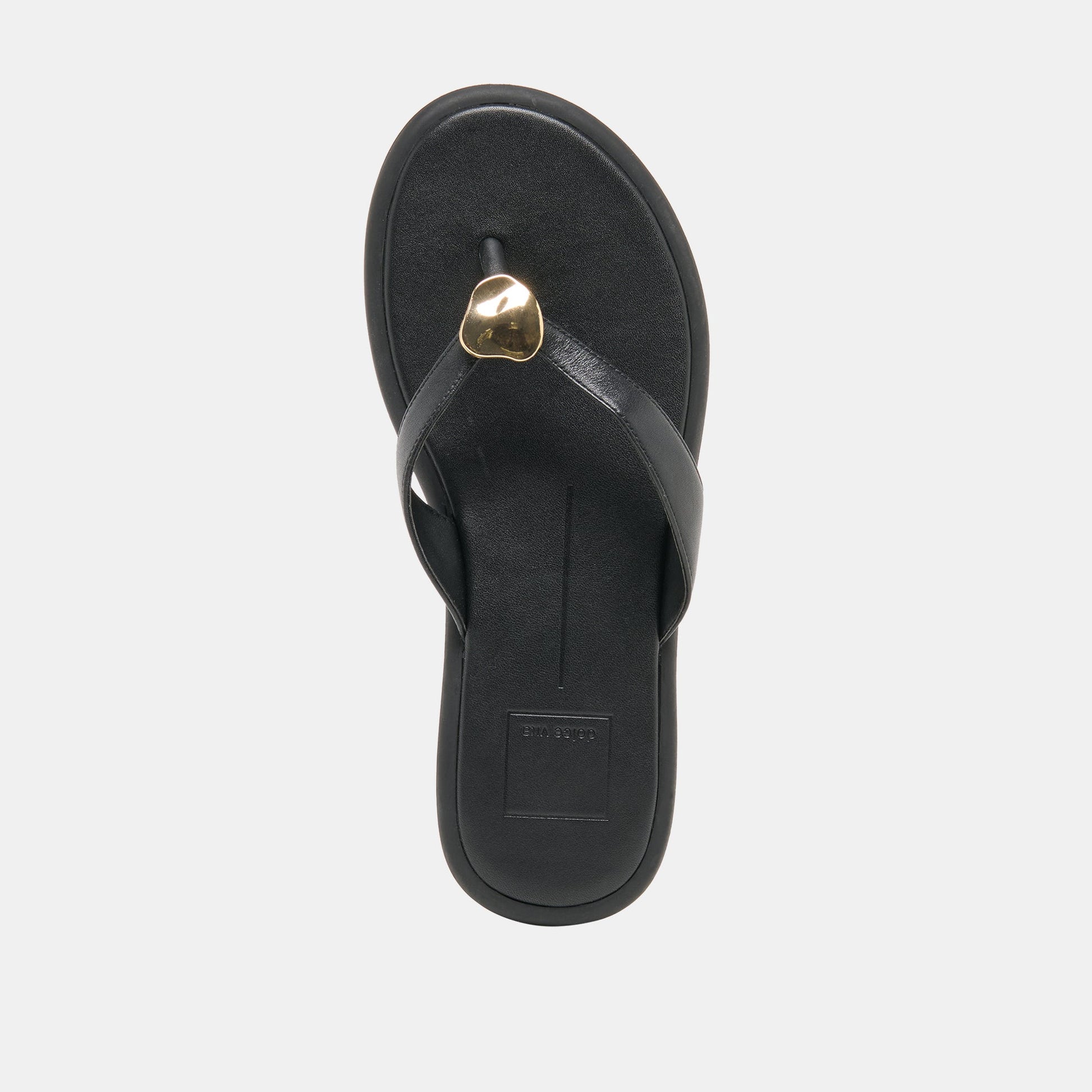 Jaina Black Leather Sandals - Dolce Vita